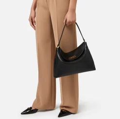 Elisabetta Franchi Shoulder Bags|Avenue Bag Medium Hobo Black
