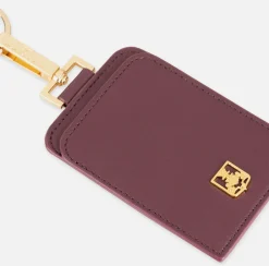 Elisabetta Franchi Key Chains And Charms|Badge holder in leather-effect synthetic material RougeNoir