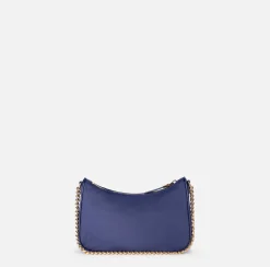 Elisabetta Franchi Shoulder Bags|Bag with double shoulder strap and logo Navy