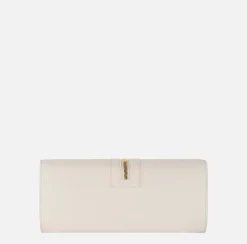 Elisabetta Franchi Clutch|Baguette bag in leather-effect material with zip Butter