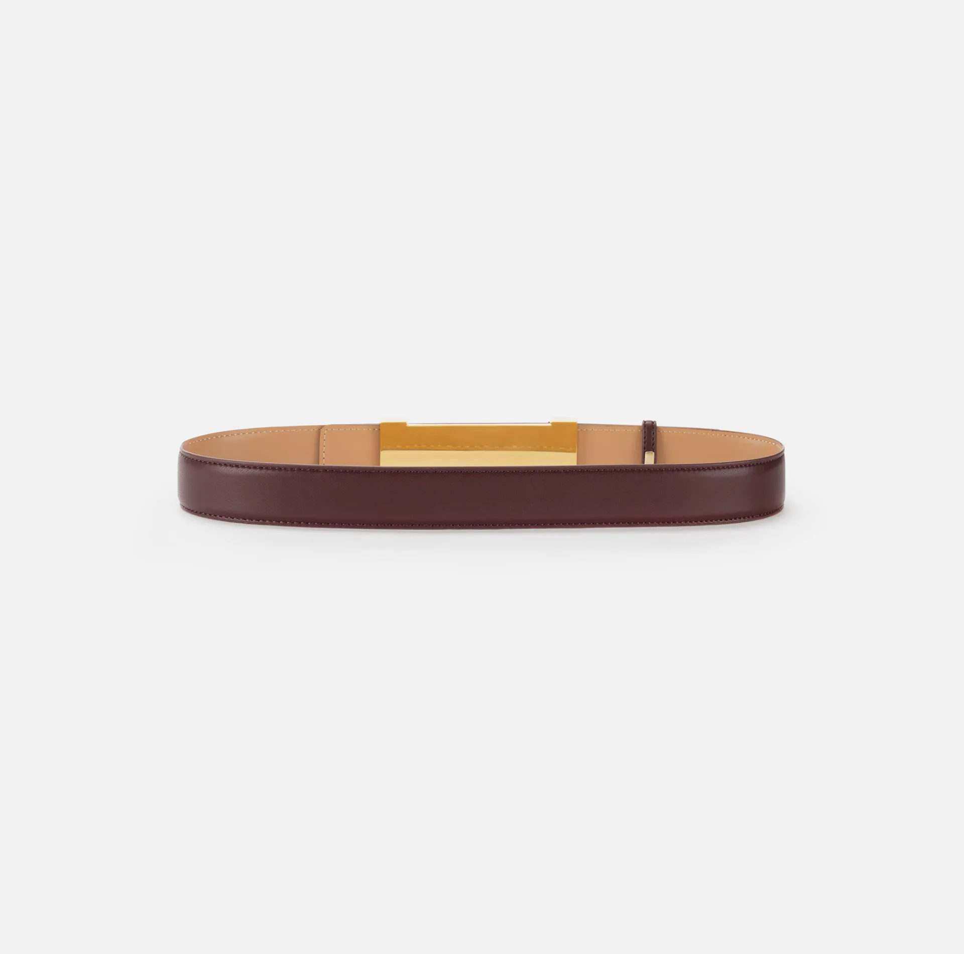 Elisabetta Franchi Belts|Belt in synthetic material with leather effect and logo loops RougeNoir