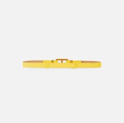 Elisabetta Franchi Belts|Belt in synthetic material with leather effect and hook Mimosa