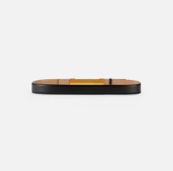 Elisabetta Franchi Belts|Belt in synthetic material with leather effect and logo loops Black