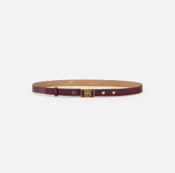 Elisabetta Franchi Belts|Belt with enamelled box buckle RougeNoir
