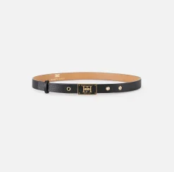 Elisabetta Franchi Belts|Belt with enamelled box buckle Black
