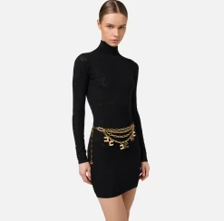 Elisabetta Franchi Belts|Belt With Welded Chains YellowGold