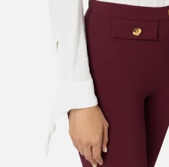 Elisabetta Franchi Shirts And Blouses|Blouse in georgette fabric with embroidered cuffs Ivory