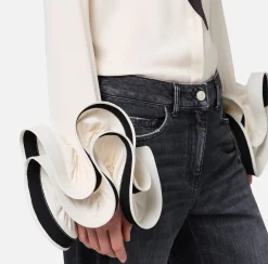 Elisabetta Franchi Shirts And Blouses|Blouse in georgette fabric with ruffles and foulard scarf