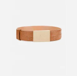 Elisabetta Franchi Belts|Bold Monogram Belt Leather