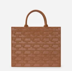 Elisabetta Franchi Handbags|Bold Monogram Large Shopper