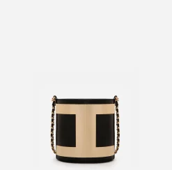 Elisabetta Franchi Strap Bags|Bucket bag with logo Black