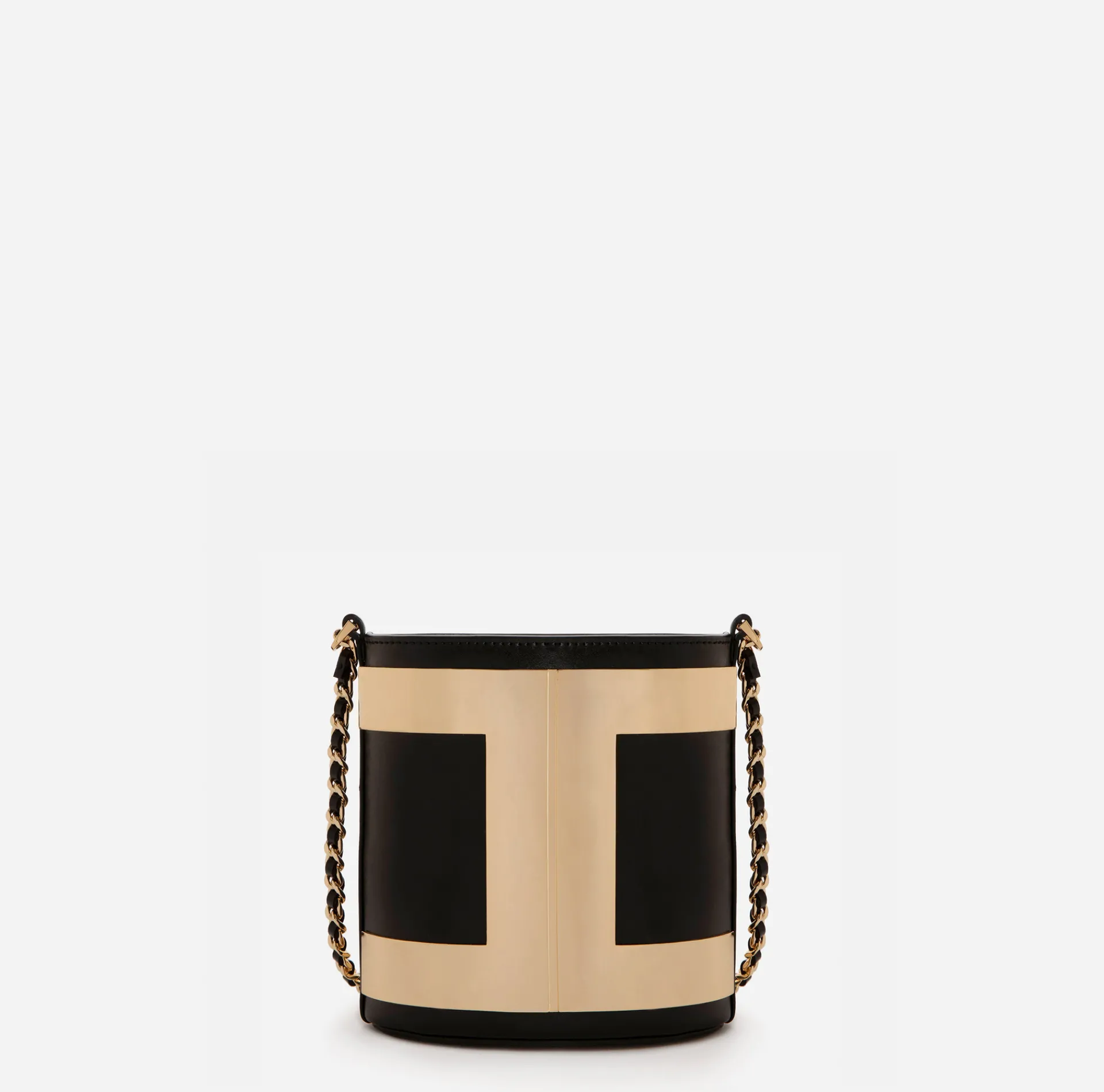 Elisabetta Franchi Strap Bags|Bucket bag with logo Black