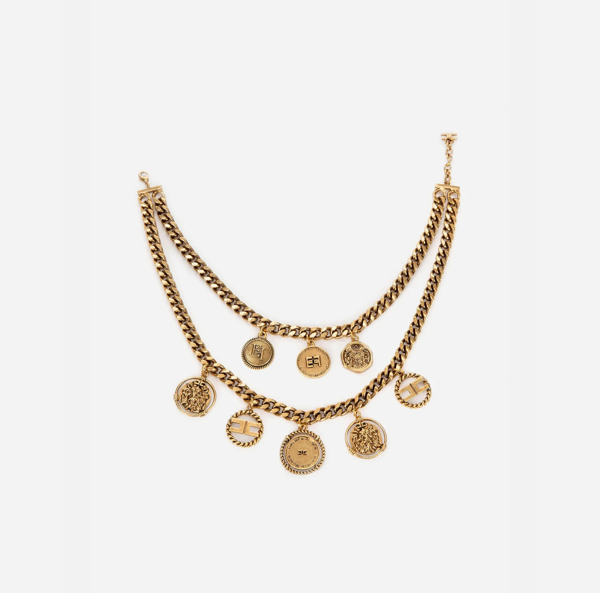 Elisabetta Franchi Jewelry|Choker Necklace With Double Strand Of Chain