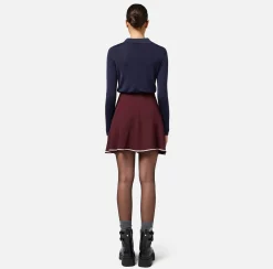 Elisabetta Franchi Skirts|Circle miniskirt in crêpe fabric with horsebit