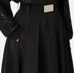 Elisabetta Franchi Skirts|Circle skirt in lightweight technical nylon Black