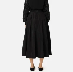 Elisabetta Franchi Skirts|Circle skirt in lightweight technical nylon Black