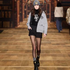 Elisabetta Franchi Coats And Jackets|Cloth fabric jacket with hood HeatherGrey