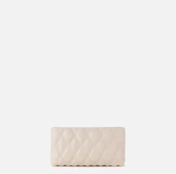 Elisabetta Franchi Clutch|Clutch bag in embossed fabric with chain shoulder strap Latex