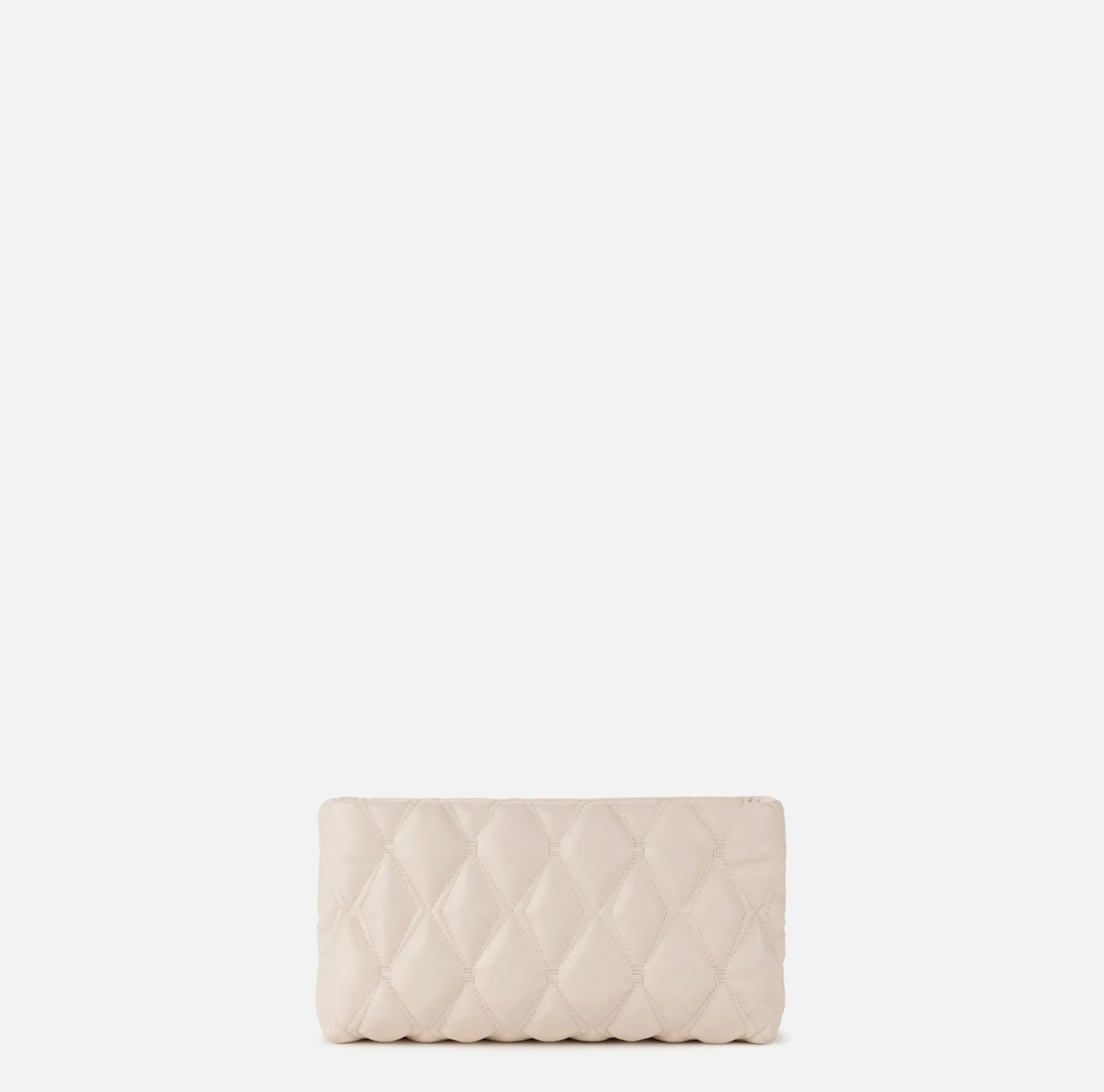 Elisabetta Franchi Clutch|Clutch bag in embossed fabric with chain shoulder strap Latex