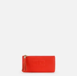 Elisabetta Franchi Wallets|Clutch Bag With Logo Lacca