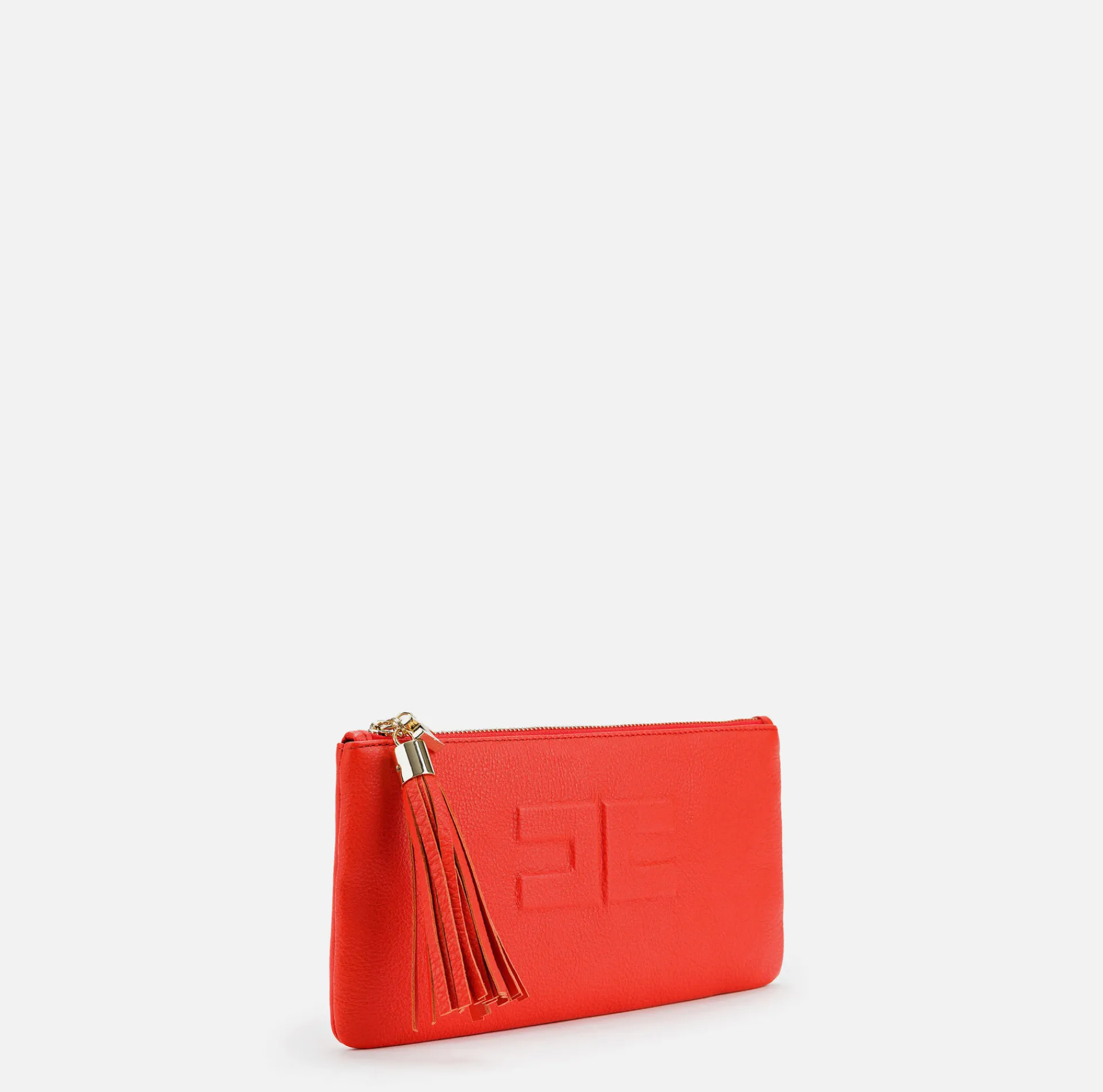 Elisabetta Franchi Wallets|Clutch Bag With Logo Lacca