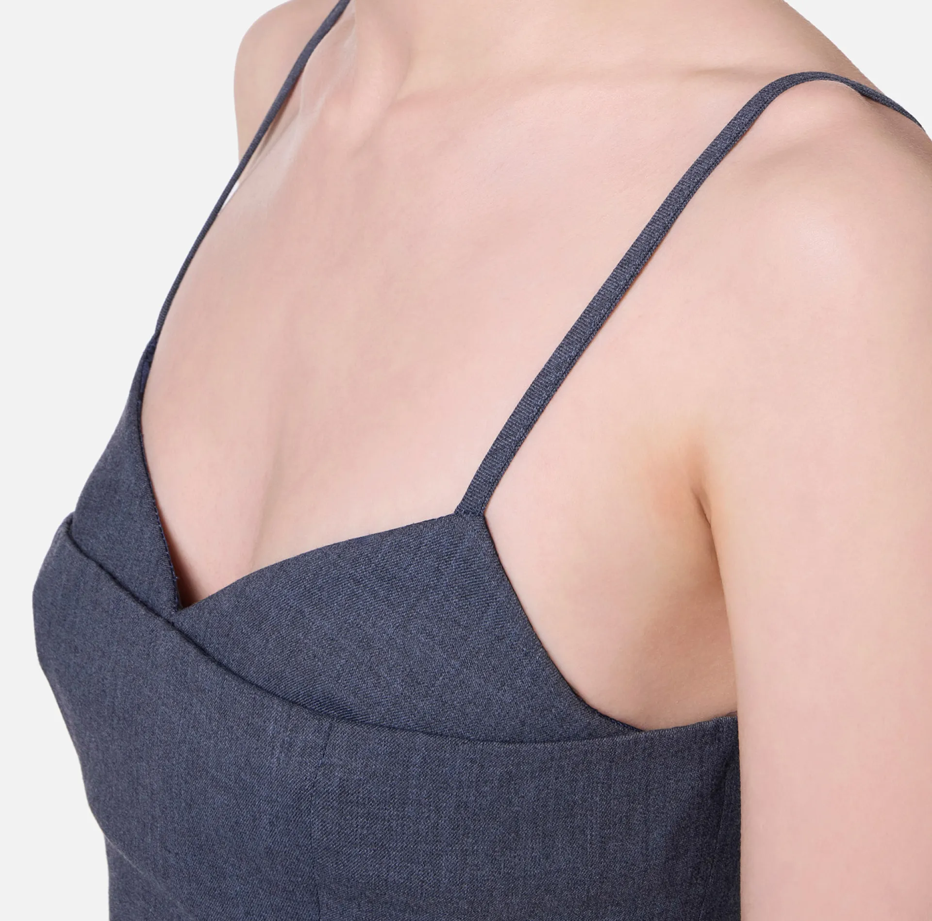 Elisabetta Franchi Mini Dresses|Dresses|Cool wool melange mini-dress with belt Navy