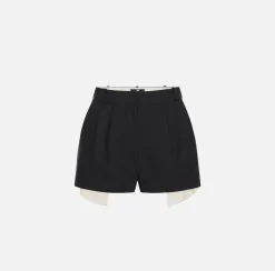 Elisabetta Franchi Trousers And Shorts|Cool wool shorts with visible pocket lining Black