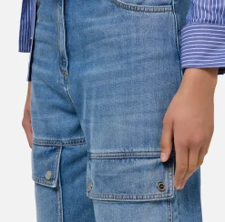 Elisabetta Franchi Jeans|Cotton cargo jeans LightBlue