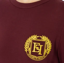 Elisabetta Franchi Knitwear And Sweatshirts|Cotton sweatshirt with emblem embroidery RougeNoir
