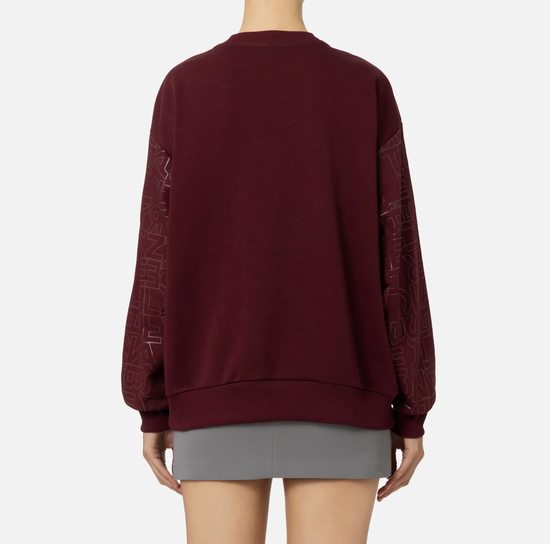 Elisabetta Franchi Knitwear And Sweatshirts|Cotton sweatshirt with lettering RougeNoir