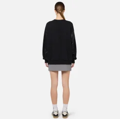 Elisabetta Franchi Knitwear And Sweatshirts|Cotton sweatshirt with lettering Black