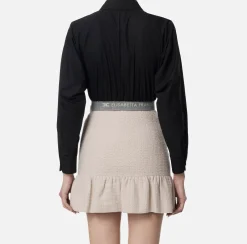 Elisabetta Franchi Shirts And Blouses|Cropped poplin shirt with waistband Black