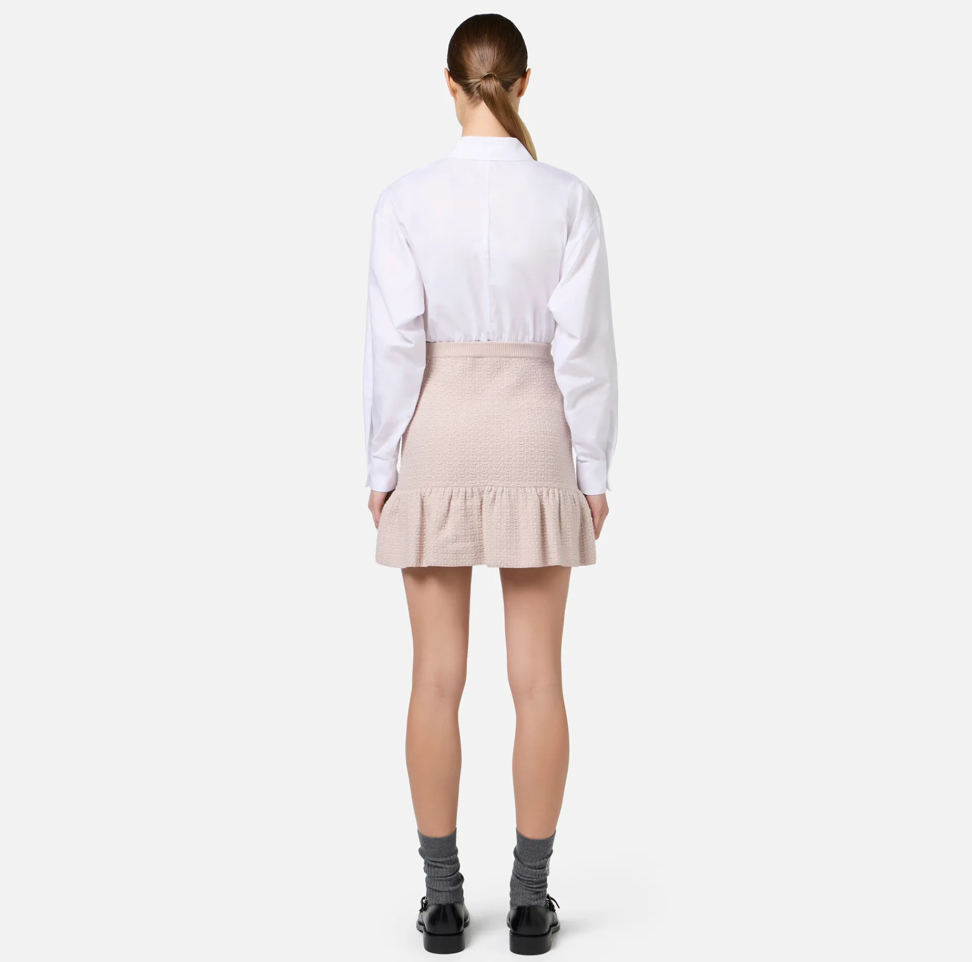 Elisabetta Franchi Shirts And Blouses|Cropped poplin shirt with waistband White
