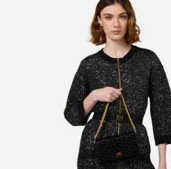 Elisabetta Franchi Strap Bags|Crossbody bag La Dame Black