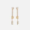 Elisabetta Franchi Jewelry|Crystal rhinestone chain earrings