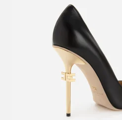 Elisabetta Franchi Pumps|Décolleté With Branded Heel Black