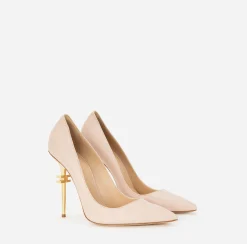 Elisabetta Franchi Pumps|Décolleté With Branded Heel Nude