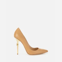 Elisabetta Franchi Pumps|Décolleté With Branded Heel Camel