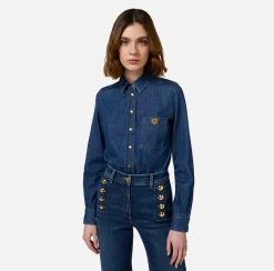 Elisabetta Franchi Shirts And Blouses|Denim shirt with breast pocket