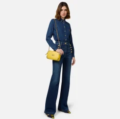 Elisabetta Franchi Shirts And Blouses|Denim shirt with breast pocket DenimBlue