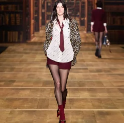 Elisabetta Franchi Jackets And Trench Coats|Tailleur|Double-breasted animalier crêpe jacket Animalprint