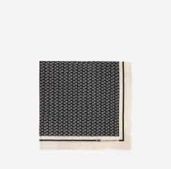 Elisabetta Franchi Scarves|Monogram Scarf Black/Butter