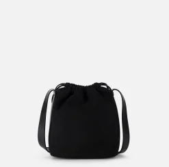 Elisabetta Franchi Strap Bags|Fabric bucket bag Black