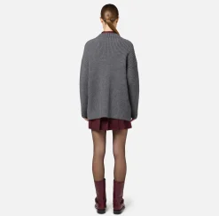 Elisabetta Franchi Knitwear And Sweatshirts|Fisherman’s rib wool cardigan with logo patch