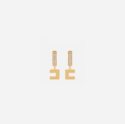 Elisabetta Franchi Jewelry|Gold galvanic mini hoops