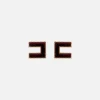 Elisabetta Franchi Jewelry|Golden metal earrings with logo and velvet