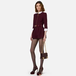 Elisabetta Franchi Jumpsuits|Herringbone tweed romper suit with zip
