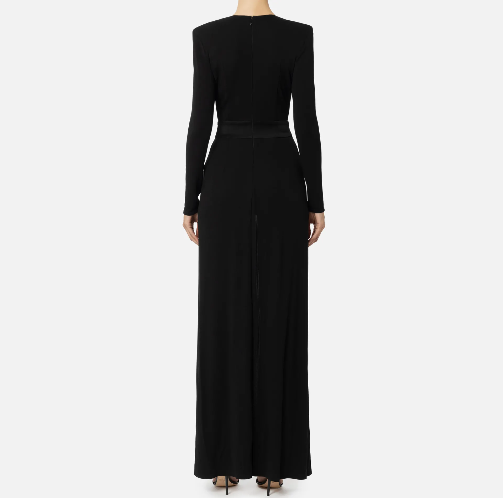 Elisabetta Franchi Red Carpet Dresses|Red Carpet|Jersey red carpet dress with wide central slit Black