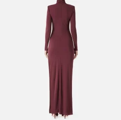 Elisabetta Franchi Red Carpet Dresses|Red Carpet|Jersey red carpet dress with side zip RougeNoir