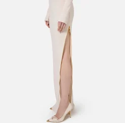 Elisabetta Franchi Red Carpet Dresses|Red Carpet|Jersey red carpet dress with side zip Latex